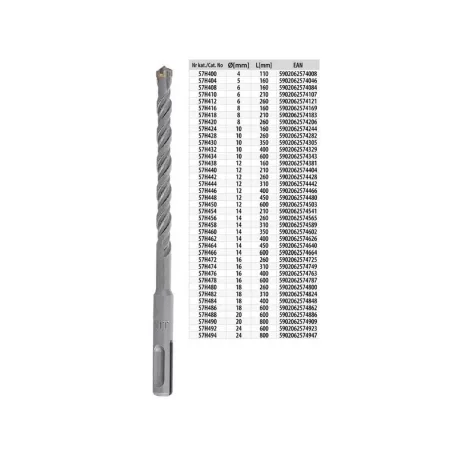 Betonfúró SDS 12x 600 mm Graphite 57H450