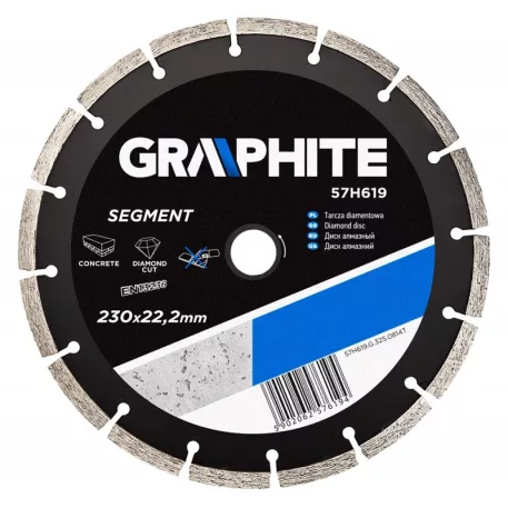 GYÉMÁNTVÁGÓ GRAPHITE 57H619 230MM SZEGMENSES