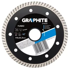 Gyémántvágó Graphite 57H620 115 mm Turbo Vékony