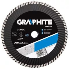 GYÉMÁNTVÁGÓ GRAPHITE 57H638 230MM TURBO HŰTŐB.