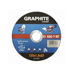 VÁGÓKORONG GRAPHITE 125X1,0 FÉM 57H707