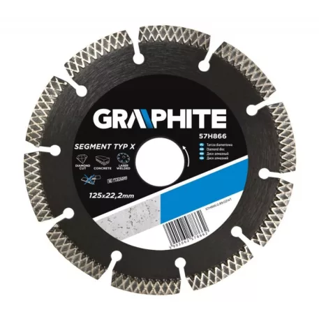 Gyémántvágó Graphite 57H865 115 mm Szegm. Laser