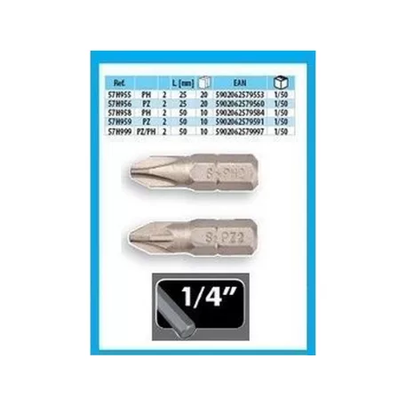 Behajtótüske Graphite 57H959 PZ2x50 mm/10