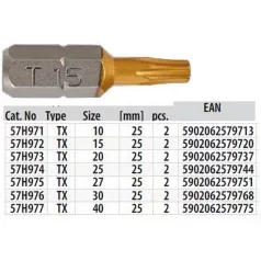 Behajtótüske Graphite 57H971 Tx10/2 db