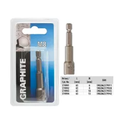 Csavarbehajtó Graphite 57H992 M 8 65 mm 1/4