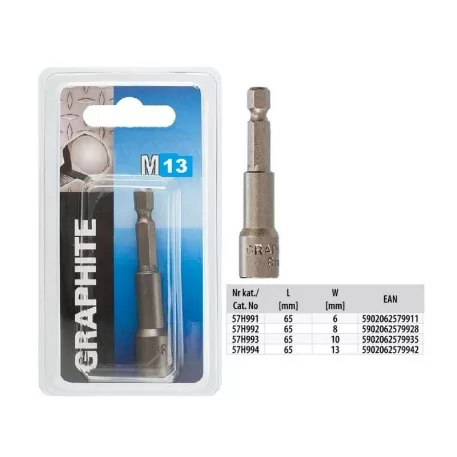 Csavarbehajtó Graphite 57H994 M13 65 mm 1/4