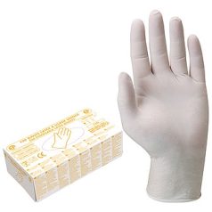   Latex Púder Nélküli Vizsgálókesztyű/100 db (L) Zöld doboz