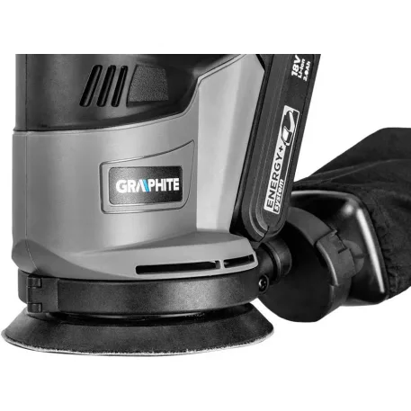 Graphite Akkus Excentercsiszoló 58G014 Energy+ 18V, LI-ion, 125 mm, Akku Nélkül