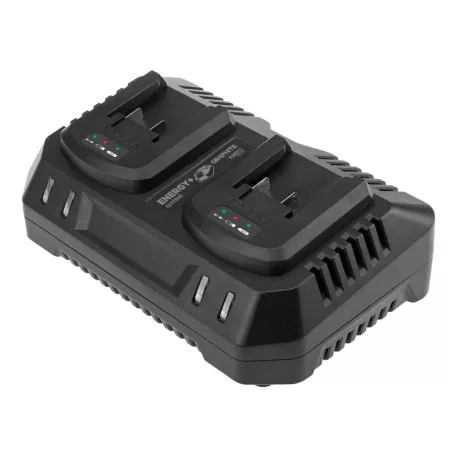 GRAPHITE Akkumulátortöltő Dupla 58G085-1 Energy+ Egyakkus Rendszerhez, 240W, 2X3A