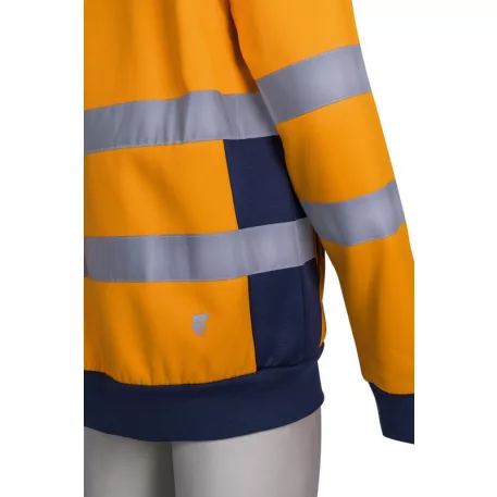 Gokkan Hi-Viz narancs cipzáras pulóver (M)