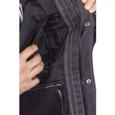 Orosi fekete ripstop munkakabát (XL)