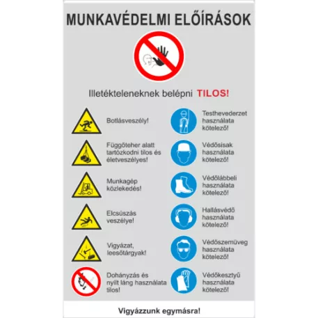 Munkavédelmi előírások! - Aluszendvics panel, 600*1000 mm