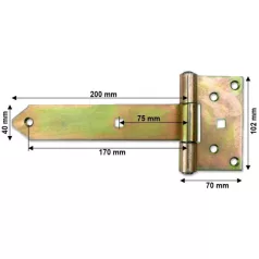 KAPUPÁNT CSUKLÓS 200 MM HORG /10 DB KERESZTPÁNT