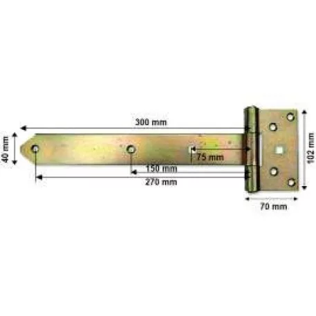 KAPUPÁNT CSUKLÓS 300 MM HORG/ 10 DB KERESZTPÁNT