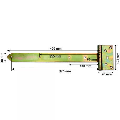 KAPUPÁNT CSUKLÓS 400 MM HORG./10 DB KERESZTPÁNT