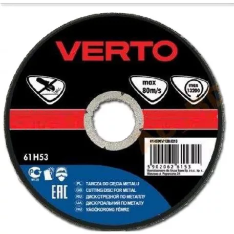 Vágókorong Fém Verto 61H534 180 x 1.6 x 22 mm T41