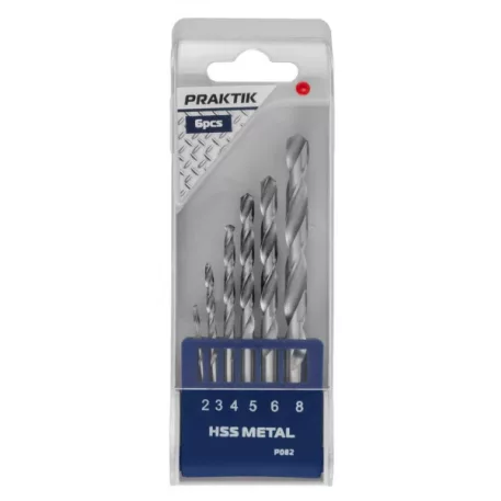 PRAKTIK Csigafúró készlet hss 6 részes, 2-8 p082