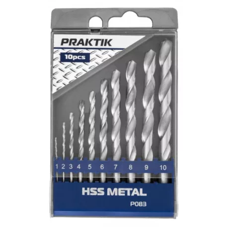 PRAKTIK Csigafúró készlet hss 10 részes, 1-10, p083