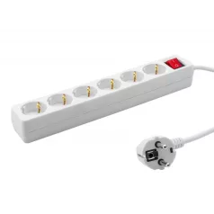   Praktik Elosztó 6-os, 1.4 M kábellel, kapcsolóval 3x1mm2/ p120