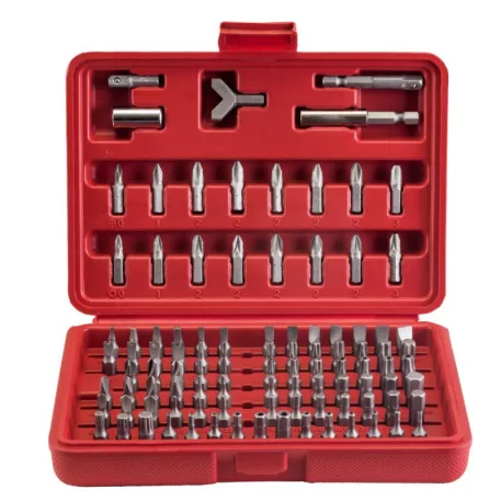 Praktik Bit készlet 100 pcs műanyag koffer/ p585