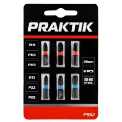PRAKTIK Behajtótüske p962 ph1/ph2/ph3/pz1/pz2/pz3 6db 25mm