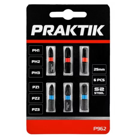 PRAKTIK Behajtótüske p962 ph1/ph2/ph3/pz1/pz2/pz3 6db 25mm