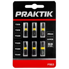   PRAKTIK Behajtótüske p963 tx10/tx15/tx20/tx25/tx30/tx40 6db 25mm