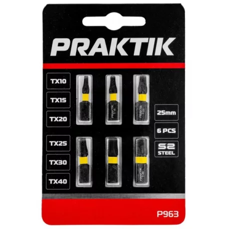 PRAKTIK Behajtótüske p963 tx10/tx15/tx20/tx25/tx30/tx40 6db 25mm