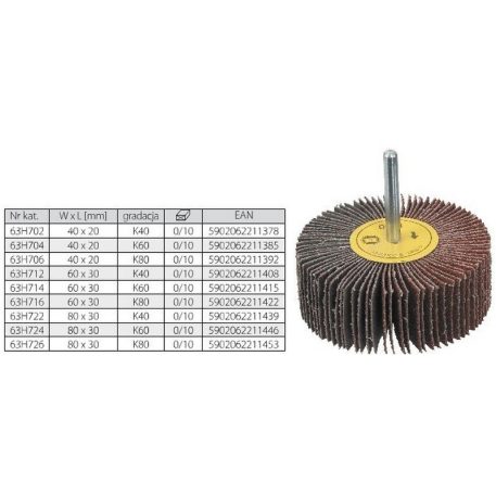 Csiszolókerék Csapos Verto 63H716 60x30 mm K80