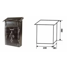 Postaláda Ibfm Nagy, Álló 23x38x8 cm