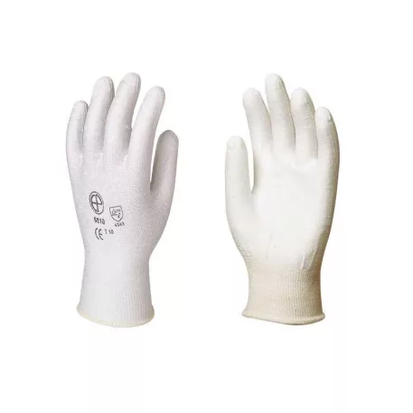 Szerelőkesztyű, Vágásbiztos Hppe, Fehér Pu Tenyérrel(7)