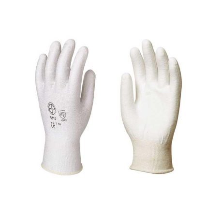 Szerelőkesztyű, Vágásbiztos Hppe, Fehér Pu Tenyérrel(9)