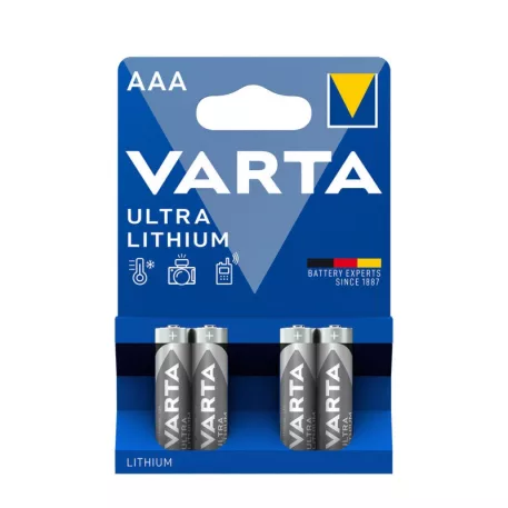 Varta Elem Professional Lithium Mikro  AAA Bliszteses/ 4 db 