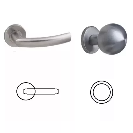 Kilincs Garnitúra Wc Fix Csapos Körrozettás Inox Gina