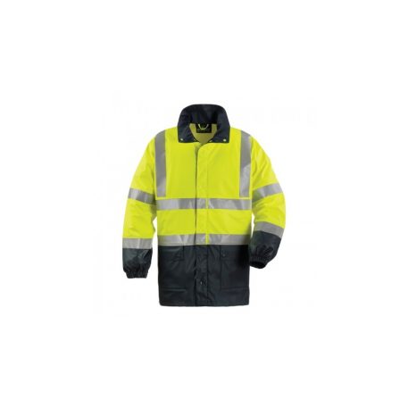 Fluo Sárga/Kék Pu Esőkabát (XL)