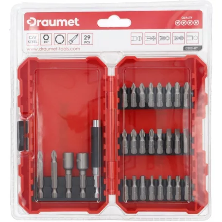 DRAUMET Behajtótüske Klt D200-07 29 Részes