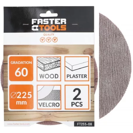 FASTER Csiszolóvászon Ft255-08 Tépőzáras 225mm K60 /2db