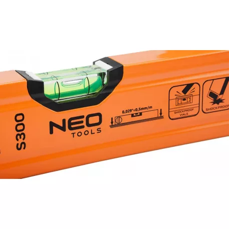 NEO TOOLS 71-131 Vízmérték, Alu, 3 Libellás, S 300, 40Cm