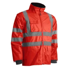 Kanata 4/1 HI-VIZ piros/szürke PE kabát L
