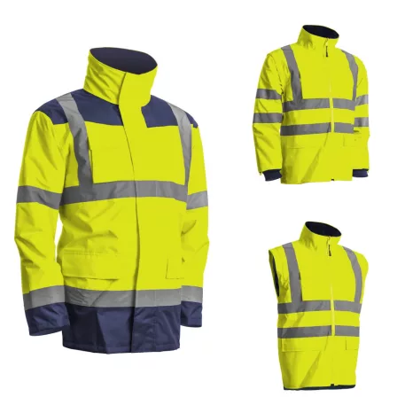 Kanata 4/1 Hi-Víz sárga pe kabát ( 4XL)