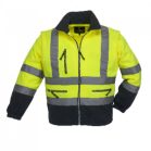 Fluo Pulóver Levehető Ujjú Sárga/Kék (S)