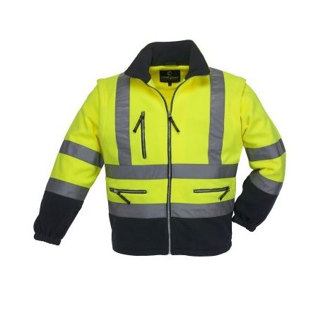 Fluo Pulóver Levehető Ujjú Sárga/Kék (XL)
