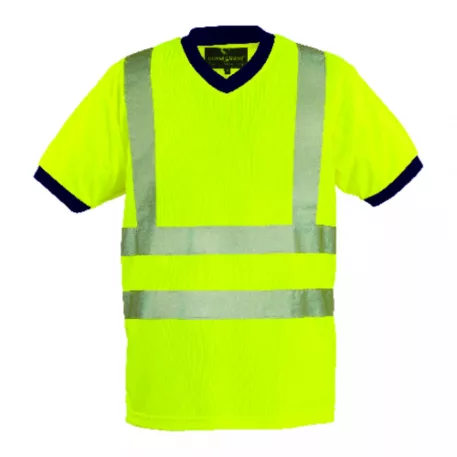 Yard v-nyakú fluo póló, (Sárga XL)