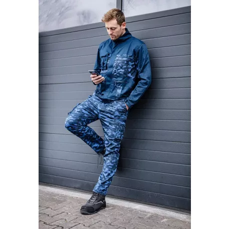 Neo munkásnadrág 81-223-L Terepmintás Kék