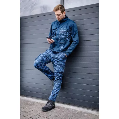 Neo munkásnadrág 81-223-3XL Terepmintás Kék