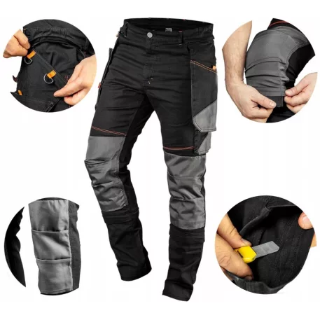 Neo munkásnadrág 81-239-XXXL Lecsatolható Zsebekkel, Slim