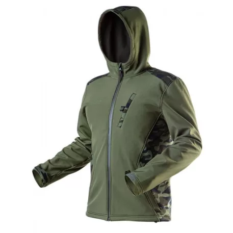 Dzseki Neo 81-553-L Softshell, Víz és Szélálló Terepmintás/Oliva