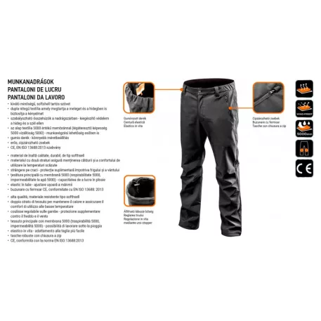 Neo munkásnadrág 81-566-L L/52 Softshell