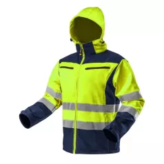   Láthatósági Dzseki Neo 81-700-XL Softshell, Kapucnival, Sárga