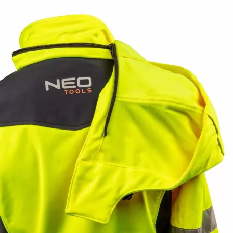 Láthatósági Dzseki Neo 81-700-3XL Softshell, Kapucnival, Sárga
